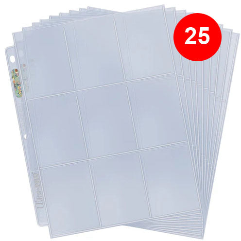 Ultra PRO, pages 9 cartes SILVER, paquet de 25 (80796)