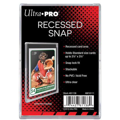 Ultra PRO, 1-card recessed snap case (81138)