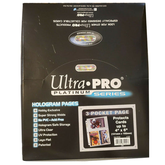 Ultra PRO, 3-Pocket 4" x 6" Pages, 100-Count Pack (81424)