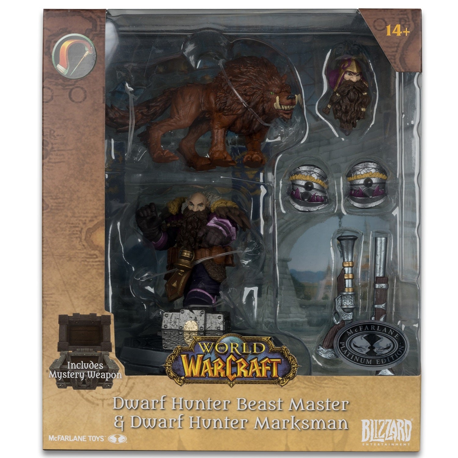 World of Warcraft figurine Dwarf Hunter Beast Master en boite