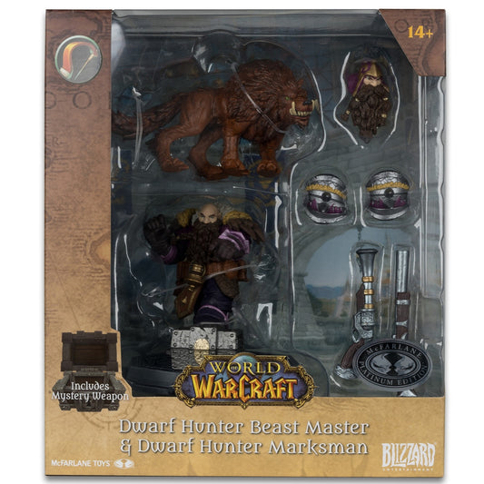 World of Warcraft figurine Dwarf Hunter Beast Master en boite