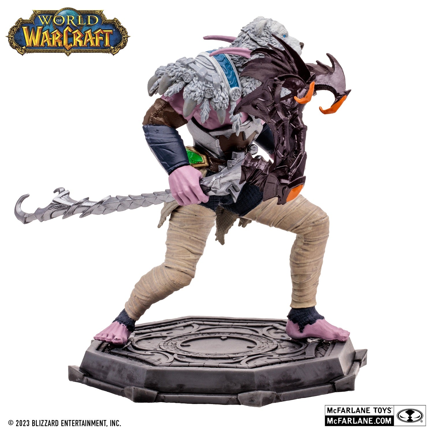 World of Warcraft, figurine Common Elf Druid McFarlane de profil