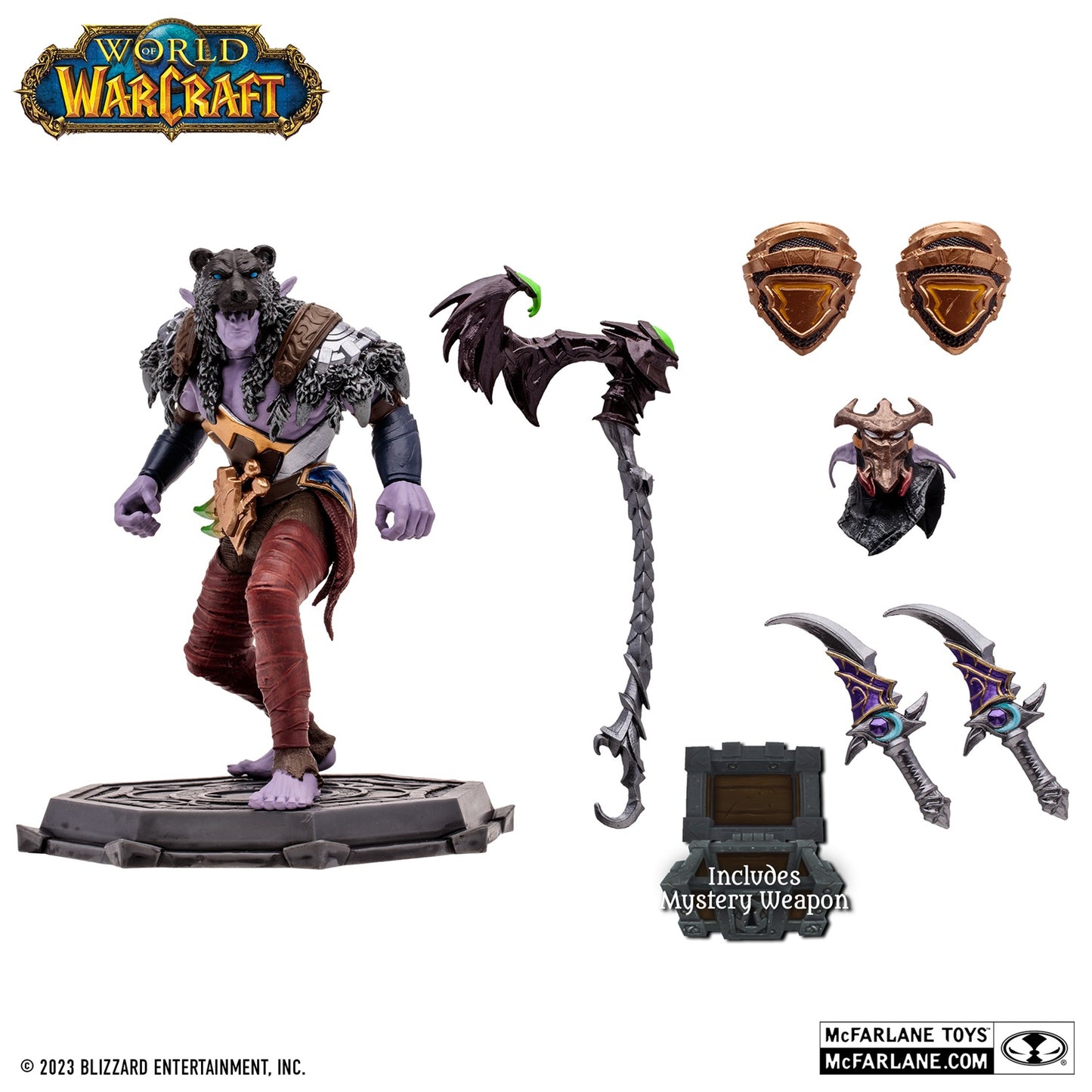 World of Warcraft, figurine Elf Druid McFarlane avec accessoires