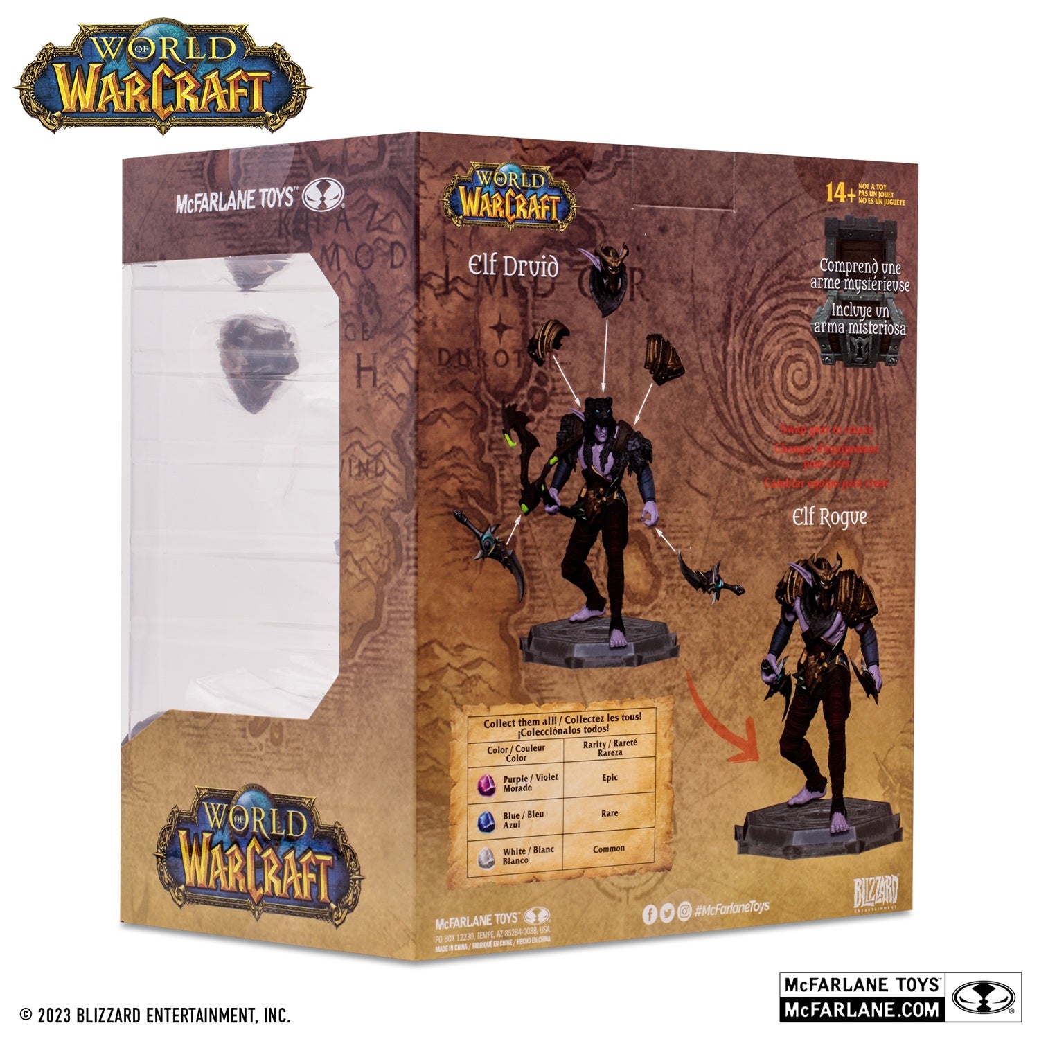 World of Warcraft, figurine Elf Druid McFarlane arrière de la boite