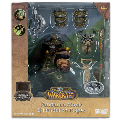 World of Warcraft, figurine Pandarem Monk verte Platinum Edition McFarlane en boite