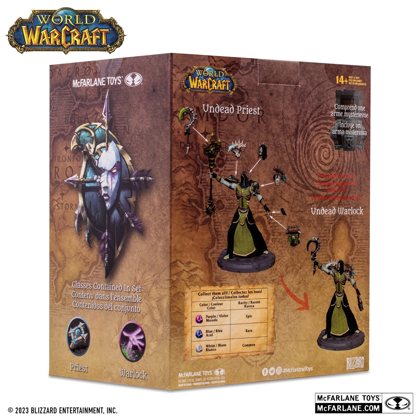 World of Warcraft figurine Undead Priest McFarlane arrière de la boite