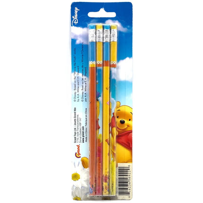 Ensemble des 4 crayons Winnie the Pooh derrière de l'emballage