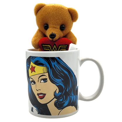 Wonder Woman tasse avec ours en peluche