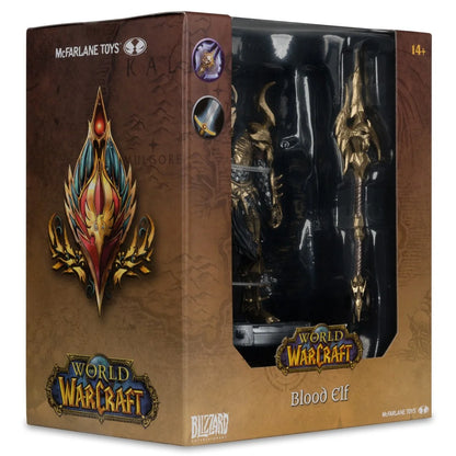 World of Warcraft figurine Blood Elf édition limitée BlixxCon 2026 vue 3/4 de la boite