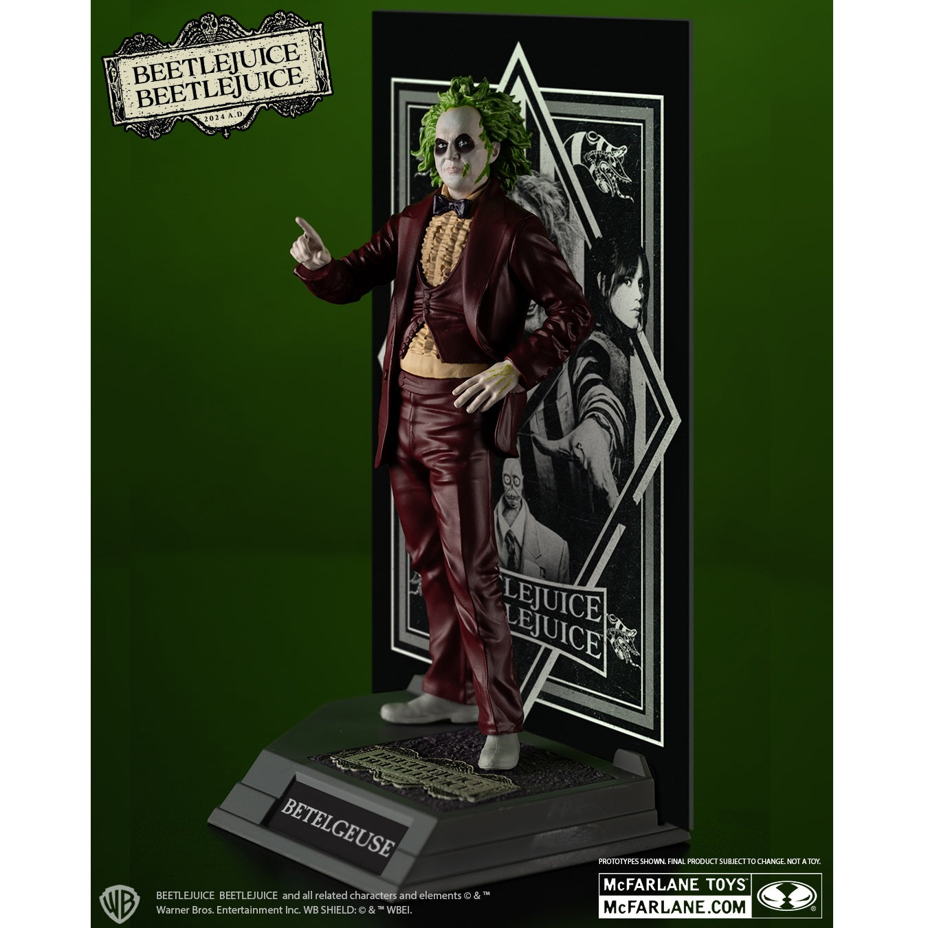 Beetlejuice 2, figurine 7" Beetlejuice Movie Maniacs de profil