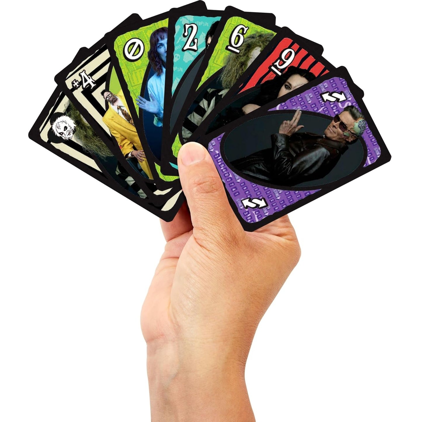 Beetlejuice Beetlejuice jeu de cartes Uno cartes en main
