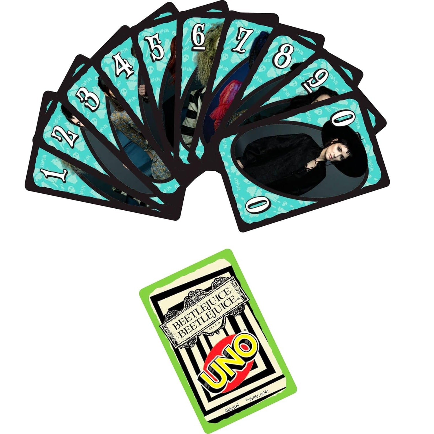 Beetlejuice Beetlejuice jeu de cartes Uno exemple de cartes