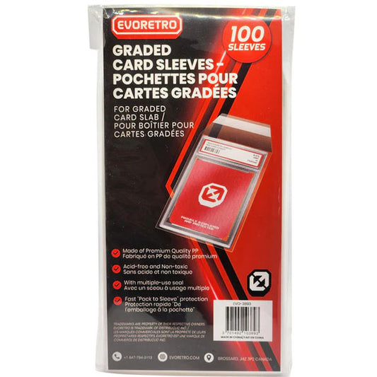 Evoretro, sacs refermable pour cartes gradées, paquet de 100 (EVO-3893)