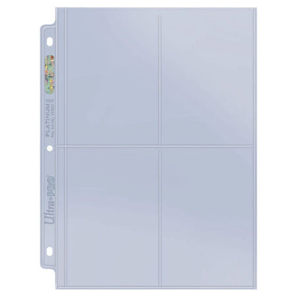 Ultra PRO, 4 pocket page platinum series 3.5" x 5.25", pack of 100 (81418)